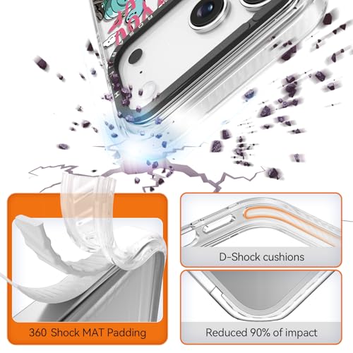 for iPhone 17 Pro Case Cute - Durable Shockproof 6.6 ft Drop Impact Phone Case - Funny Dinosaur Land Design (6.3") Clear - Image 4
