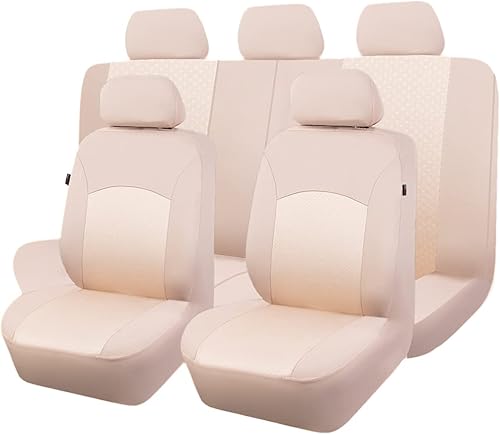 Flying Banner Juego completo de fundas de asiento de automóvil, protectores de sello caliente, transpirable, compatible con bolsa de aire trasera