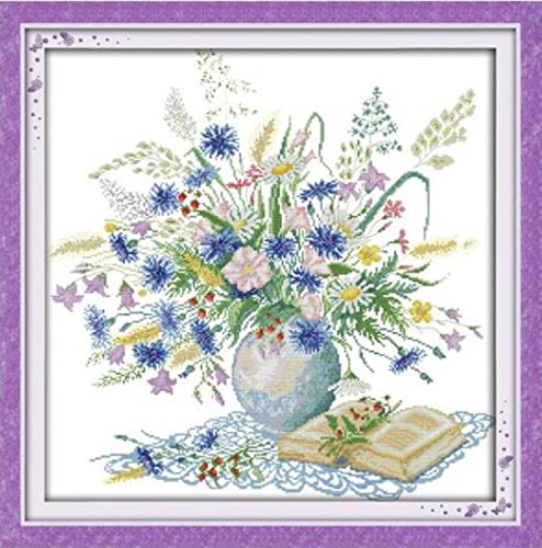 Peinture au diamant fleurs vase pour décorer un salon ou un bureau