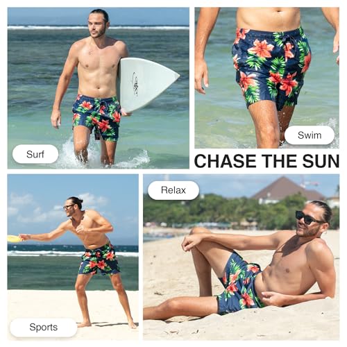 Image of Kanu Surf Men's Big Viper Extended Size Stripe Swim Trunk