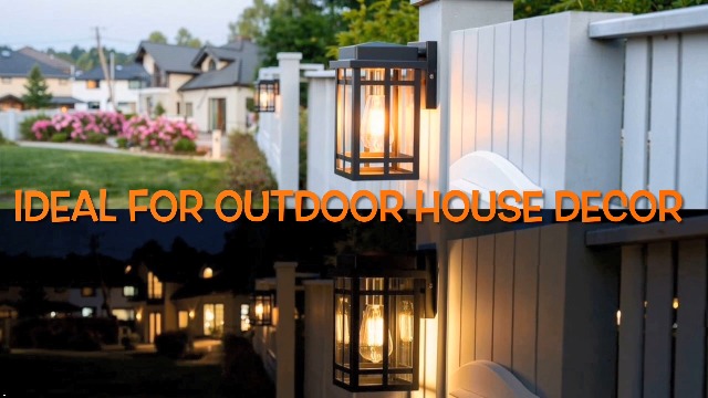 Image of 2 Packs Dusk to Dawn Outdoor Wall Lighting 9.76'', Black