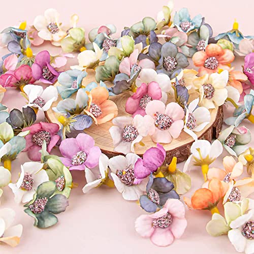 AKONE Fiori artificiali, 100 pezzi Teste di fiori