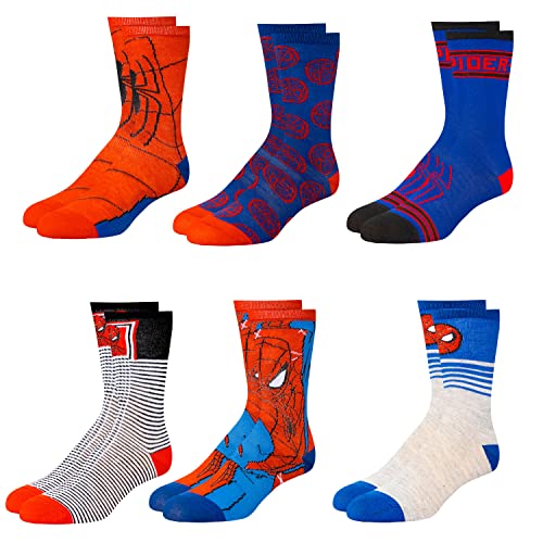 Marvel Spiderman Socks For Boys & Men, 6-Pack Socks For Men & Boys Socks, Men's Athletic Socks, Athletic Socks For Boys, #TOP24