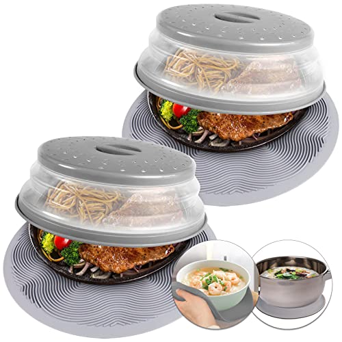 Pack 2, Aidacom Microwave Mat & Food Cover- 12