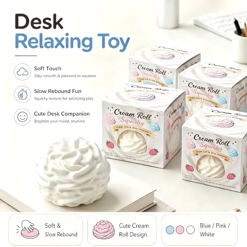 Cream Squishy Squishy Stress Balls, Novelty Cake Squeeze Toys - image 4