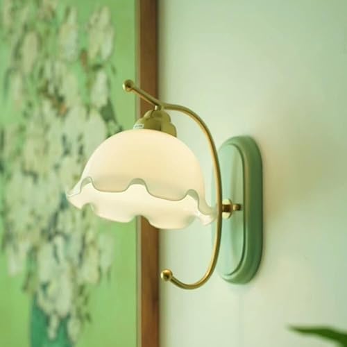 Miniatura 4 de Lámpara de noche verde minimalista de cristal blanco nórdico para sala de estar E26E27