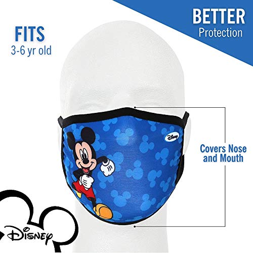 Disney Mickey Mouse Cloth Face Masks, Officially Licensed, Washable, 2 Pack, Kids #TOP2