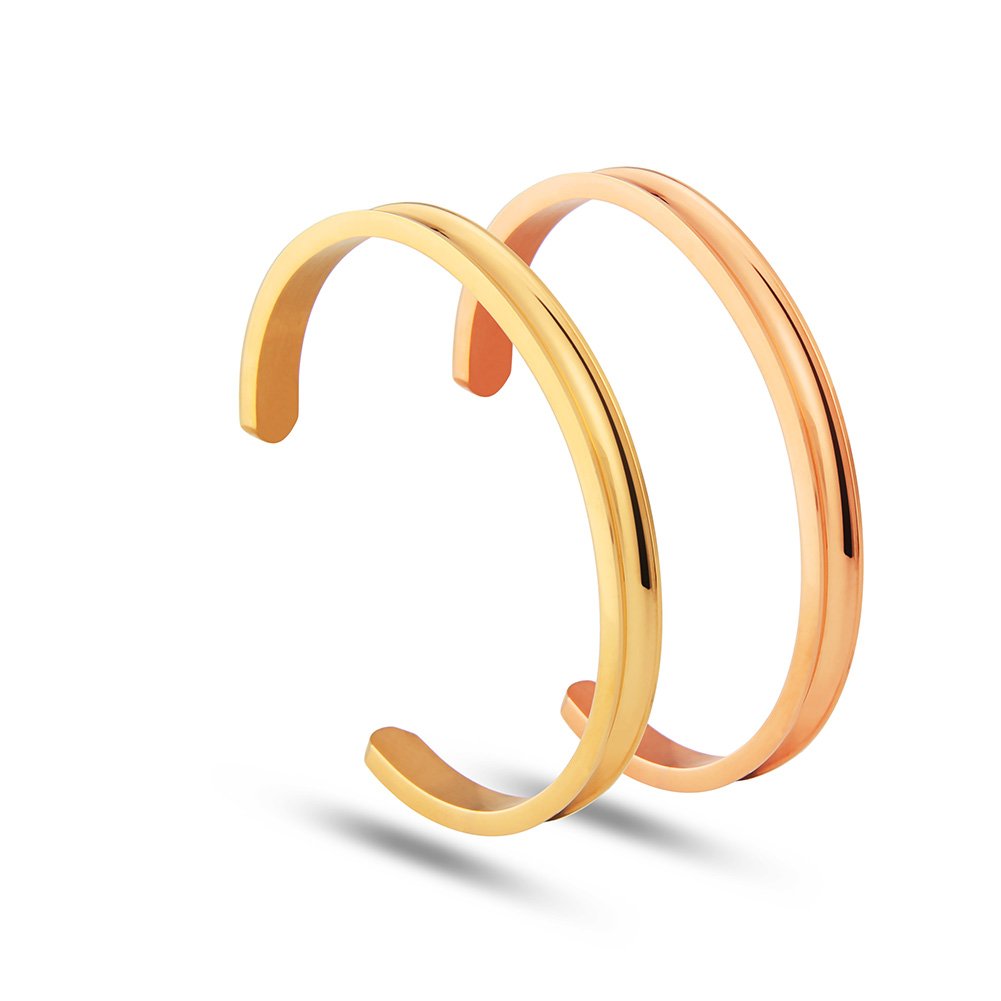 NewChiChi Bracelet Manchette Femme Acier Inoxydable: Elégant & Durable