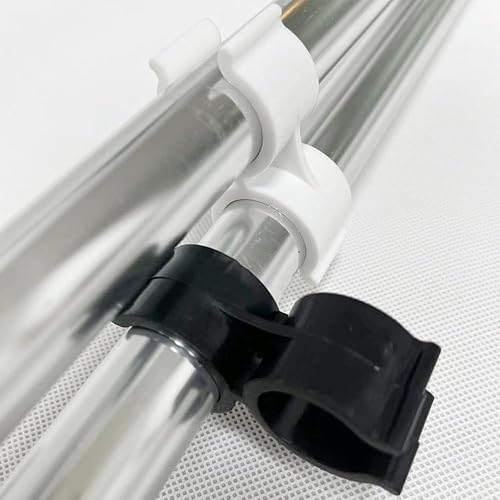 Miniatura 5 de SZYNLIF 8 piezas de clip de barco Bimini para anti sonajero Bimini Brace Seguridad Barco Accesorios Bimini Top Pole Clips Soporte Bimini Pole Clips