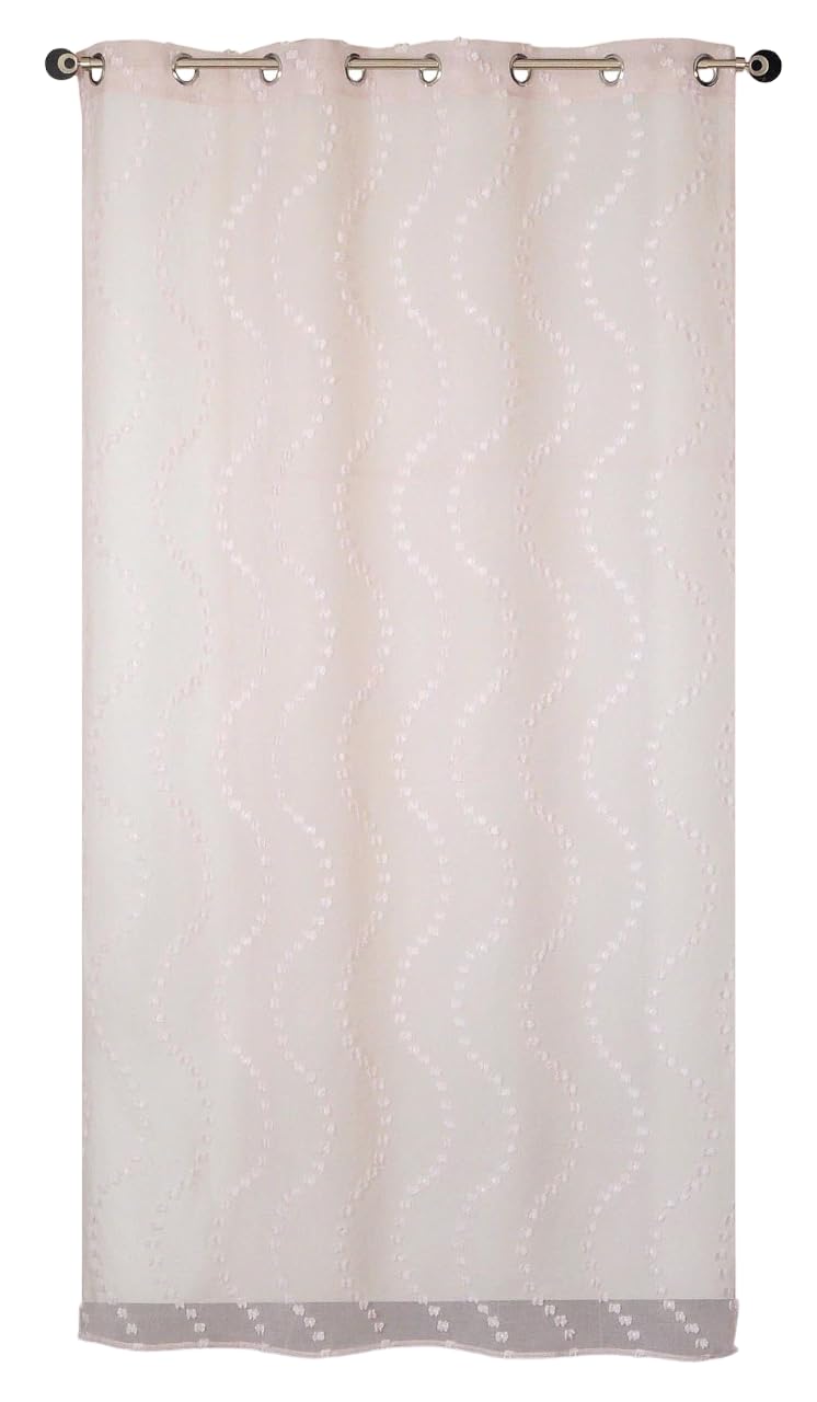 Atout Ciel Ready-to-Hang Net Curtain with Eyelets 140 x 240 cm Old Pink
