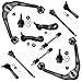 [4-Groove] 4x4 12-Piece Front Suspension Kit - 2 Upper Control Arm & Ball Joints, 2 Lower Ball Joint, Both (2) Idler Arm & Pitman Arm [3-Groove] 1500 Trucks only - 6-Lugs Wheels Only