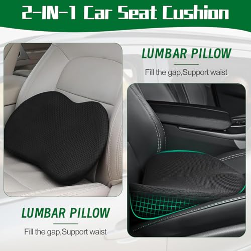 Tpvupc Cuscino Per Sedile Auto, Cuscino Per Sedile Auto Per Guida, Cuscino Auto Guidatore Per Viaggi In Auto, Lunghi Viaggi - 3