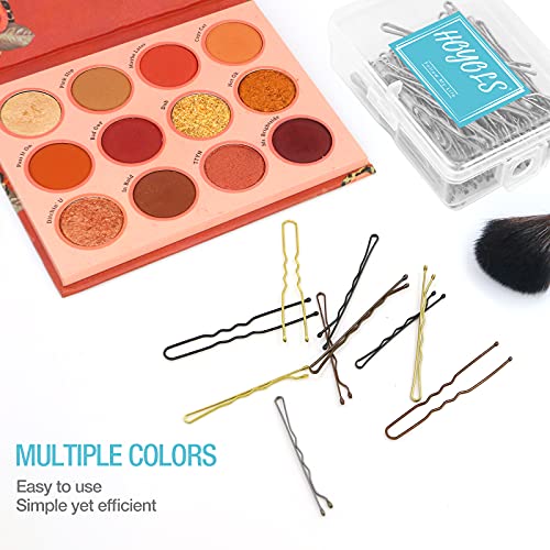 Hoyols Hair Pins Silver Gray, Crimped Grip Bobby Pin, Secure Hold Wavy Slide Proof Hair Styling Pins Holder For Gray Hair Women Decorative 100 Count, 2 Inch (Silver Gray) #TOP3