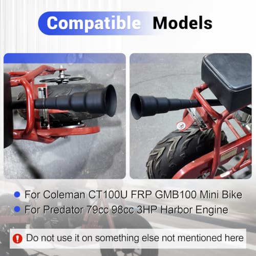Image of 5 Stage Exhaust tip Central long Exhaust Pipe For Predator 79cc 98cc 3HP Coleman CT100U Mini bike FRP GMB100 Mini bike Black