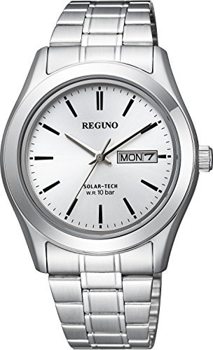 [CITIZEN] 腕時計 REGUNO (ソーラー/防水/シンプル) KM1-211-11 ソーラーテック メンズ ビジネス アナログ 日付 曜日 秒針 シルバー 銀 シチズン