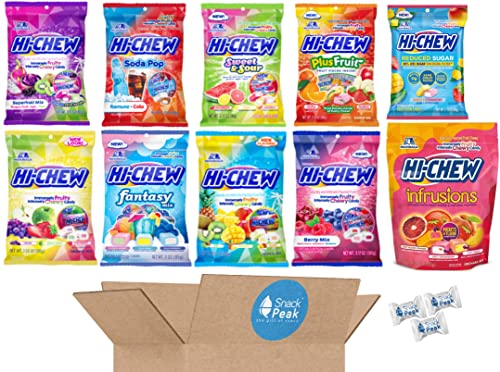 Hi-Chew Snack Peak Variety Gift Box – Soda Pop, Sweet And Sour, Superfruit Mix, Tropical, Fantasy, Original, Berry Mix, Plus Fruit, Reduced Sugar And Infrusions #TOP27