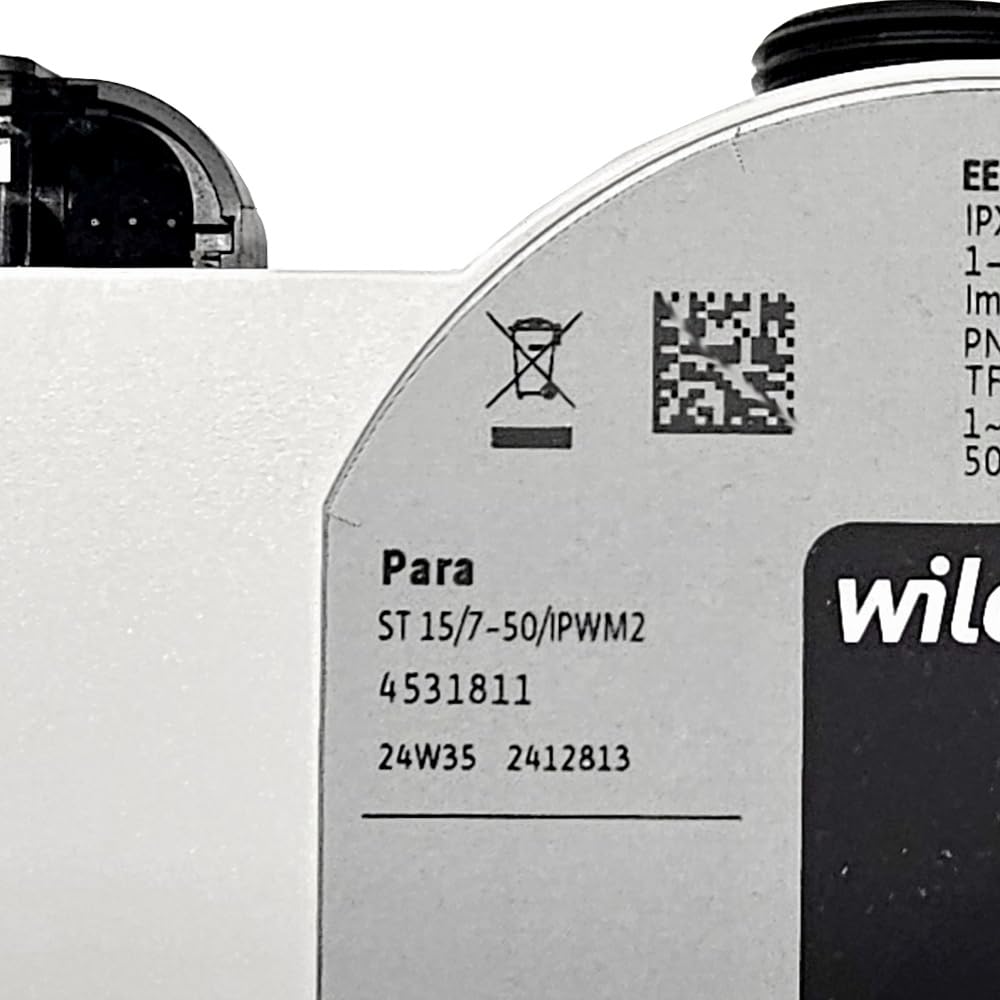 WILO Yonos Para ST15/7 IPWM2 Hocheffizienzpumpe – Solarpumpe/Umwälzpumpe mit PWM-Steuerung für Heizungs- und Solarthermieanlagen, 230V