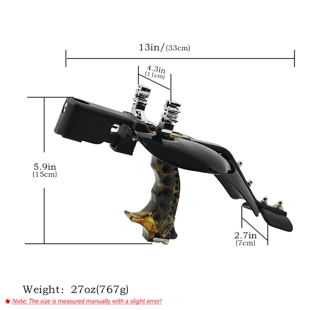 Piaoyu Mental Wrist Rocket Slingshots for Adults with Protective Plate, Hunting Shooting Fishing Slingshot (Package B)