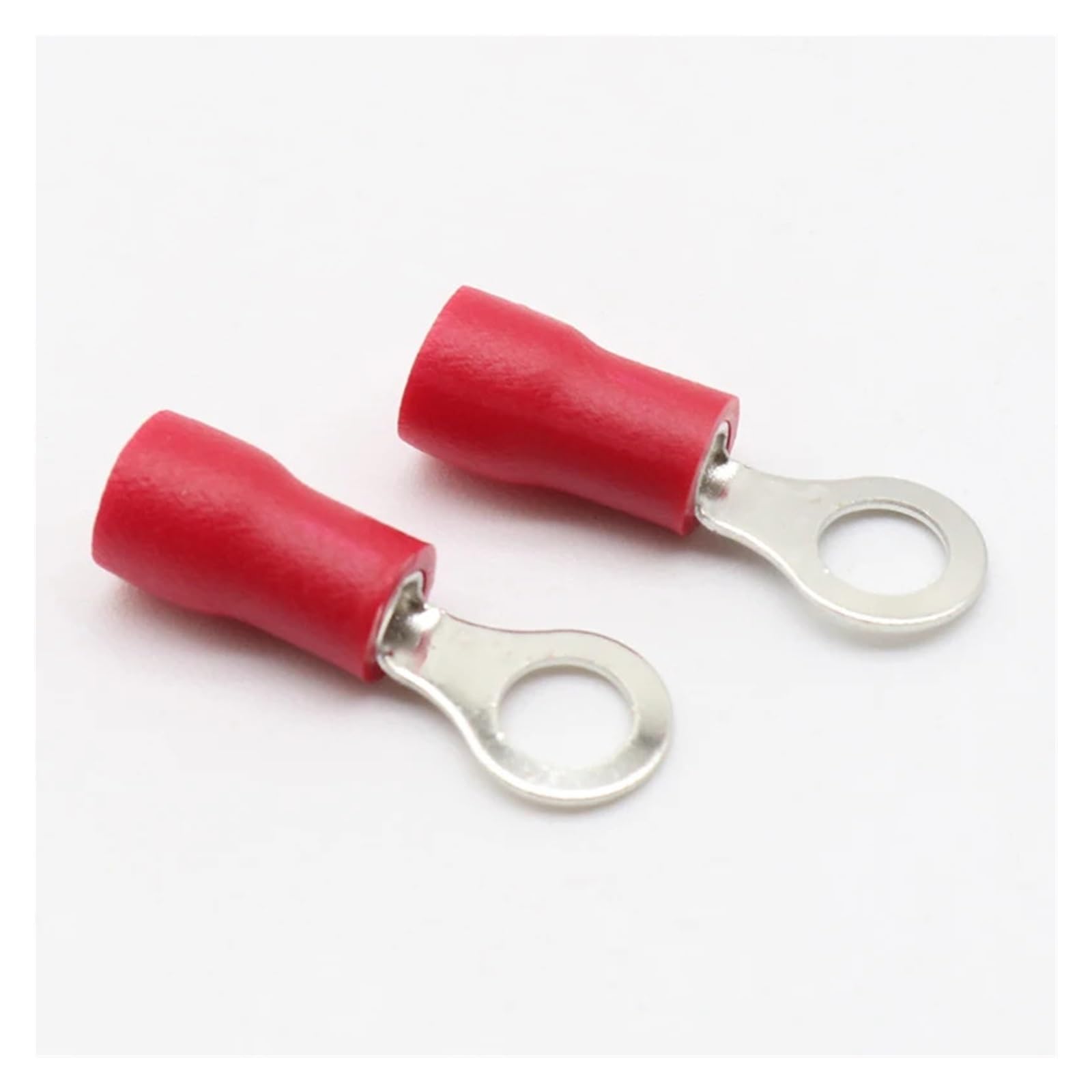 QMKADFQXF RV1.25-4 Red Ring Insulated Wire Connector Electrical Crimp Terminal RV1.25-4 Cable Wire Connector 100PCS RV1-4 RV