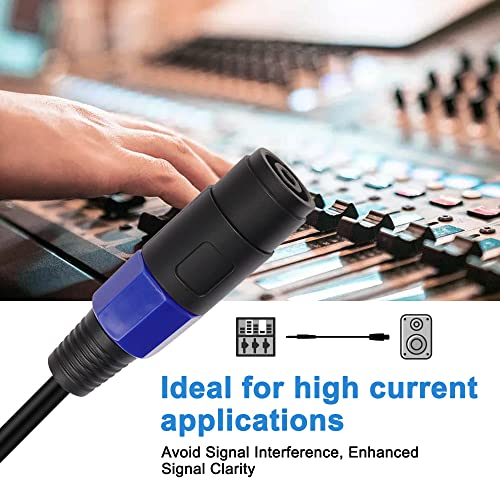XMSJSIY 4 Pole Speakon Connector NL4FC Female Audio Speaker Adapter Plug Speakon Cables Jack Connector Compatible with NL4FC,NL4FX,NLT4X,NL2FC - Image 2