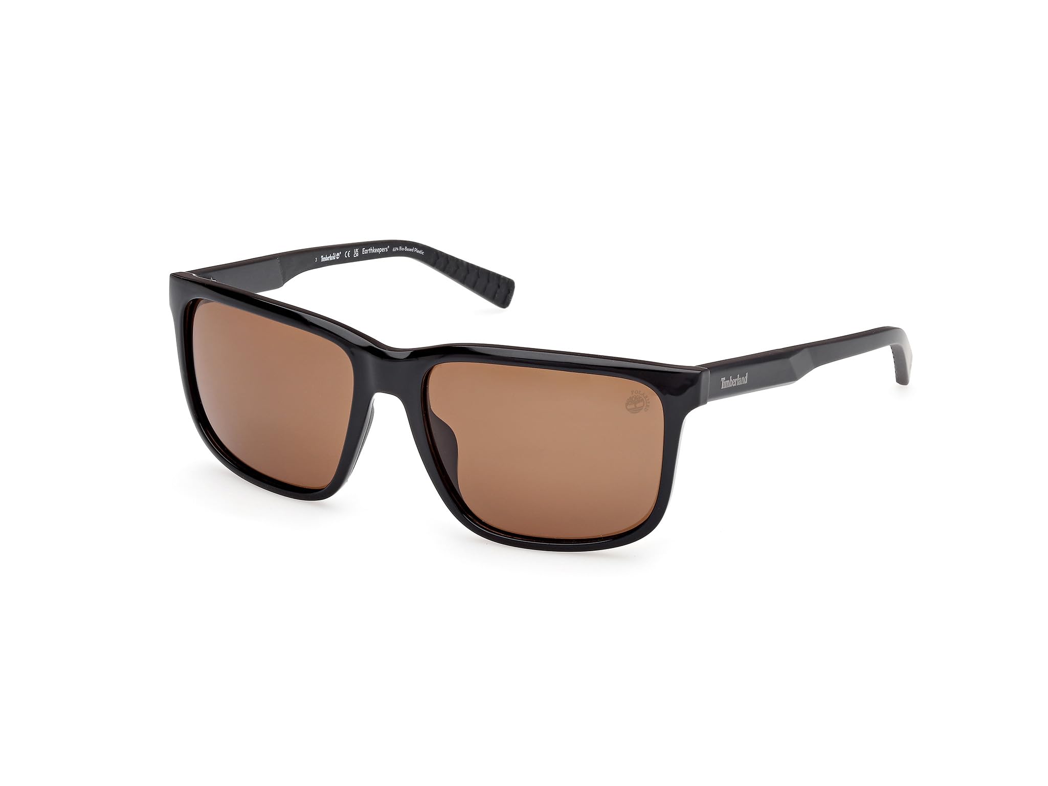 Timberland Black/Brown Tb00037 01H Man Sunglasses Injected Squared Polarized