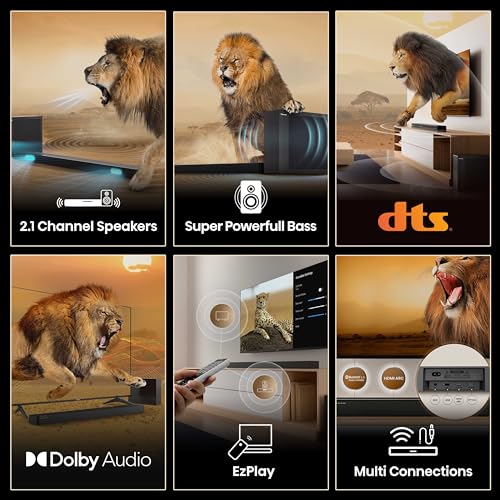 Image of Hisense HS2100 2.1ch Soundbar with Wireless Subwoofer, Dolby Audio, DTS Virtual:X, HDMI ARC, Bluetooth 5.3, Remote Control, 6 EQ Modes