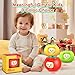 Kids Emotional Educational Toys for 2-6 Year Old: Audio Player with 4-Emotions Face-Changing Listen+Learn+Play Set, Preloaded 200+ Stories/Music, Bluetooth Speaker, Screen-Free Musical Toy Gifts-Red