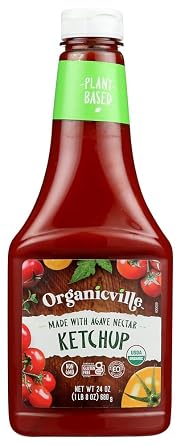 Organicville, Ketchup No Added Sgr, 24 OZ Pack of 12  Value Bulk Multi-pack