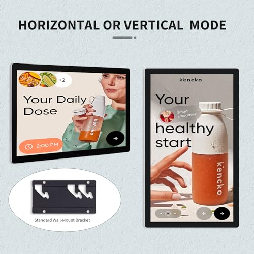 Image of 27 inch Capacitive Multi-Touch Screen Industrial Monitor, 16:9 Display 1920 x 1080P, Built-in Speakers, VGA, DVI & HDMI Monitor for PC, POS, Small Business, Restaurant