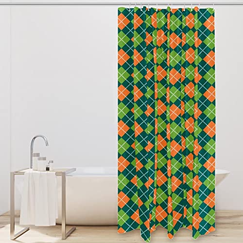 Rideau de douche tartan vert Just Contempo pour une ambiance de cottage anglais