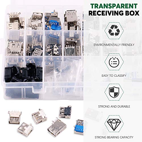 Keadic kit de conectores USB micro y 3.0 180 piezas miniatura 6