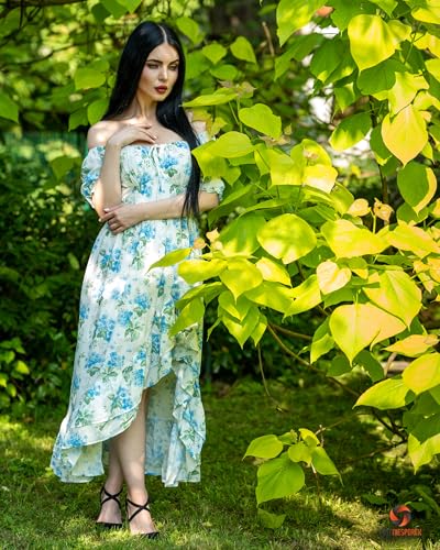Image of Scarlet Darkness Summer Corset Dress Cottagecore Sun Dress Chiffon Wedding Guest Dresses for Women White S