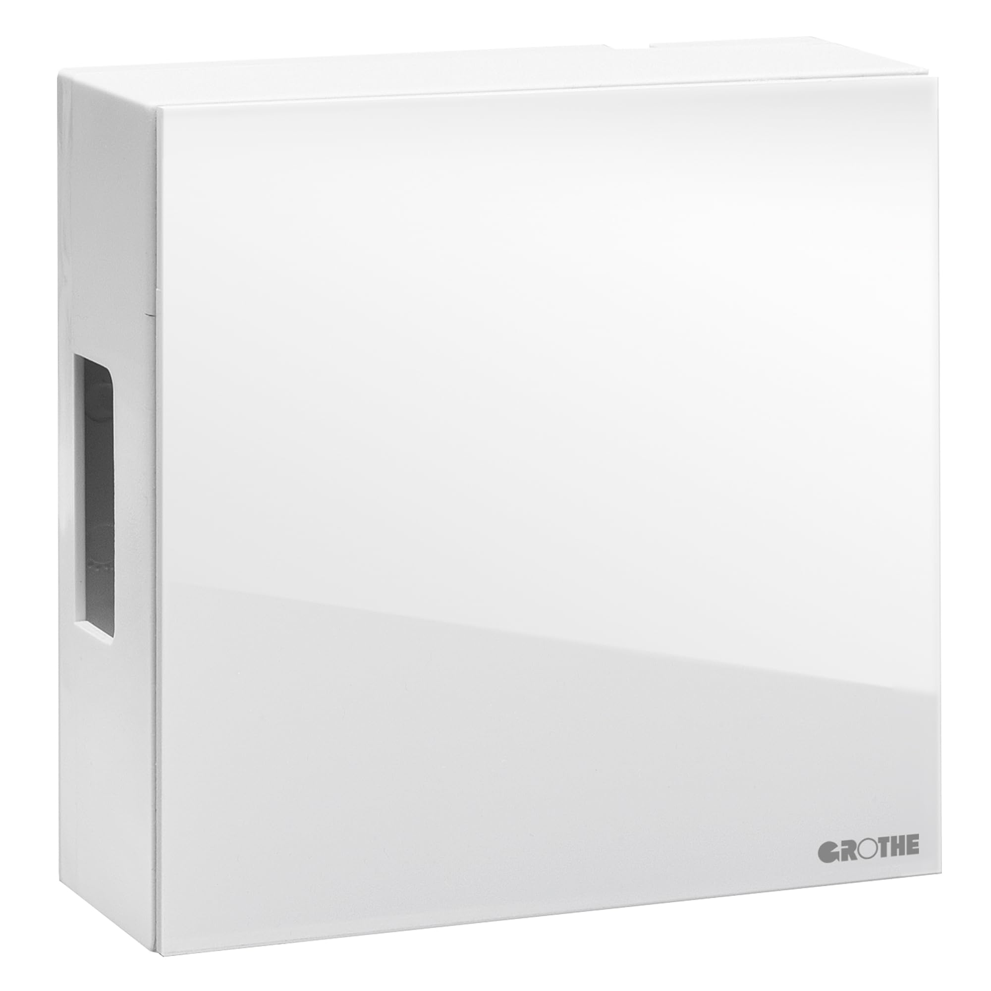 Grothe elektromechanischer Gong klassischer Zweiklang-Gong, echter Glockenstahl, Hochglanz Design, Batterie- oder Trafo-Betrieb, bis zu 80 dB, Weiß 465A (klarer und satter Ton)