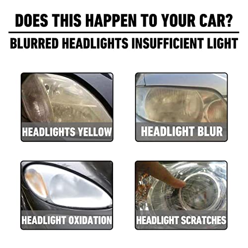 4 Pcs Polijstset voor koplampen | Keramische restauratie voor autokoplamp - Geen elektrisch gereedschap nodig Koplampreparatieset Polijstmachine voor auto's Zylr - Image 6