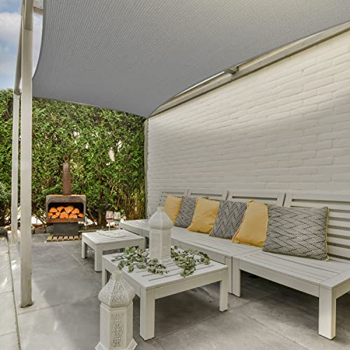 AsterOutdoor Toldo retangular de vela de sol 20 x 30 cm com bloqueio UV para pátio, quintal, gramado