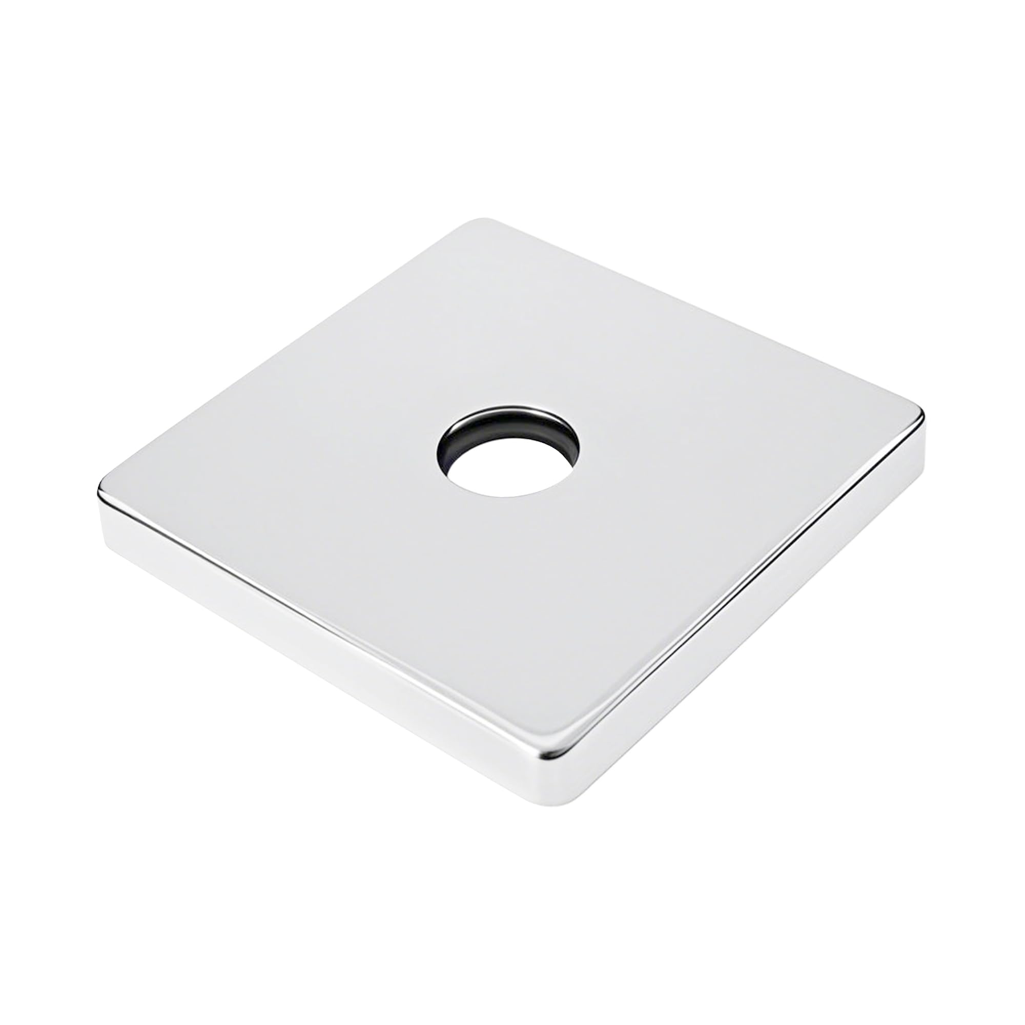 bociloy 3.5 Inch Large Square Shower Arm Flange Cover, Modern Chrome Escutcheon Plate, Universal Replacement Cover Plumbing Cover for Shower Head Arms, Fits Standard 1/2" Pipes