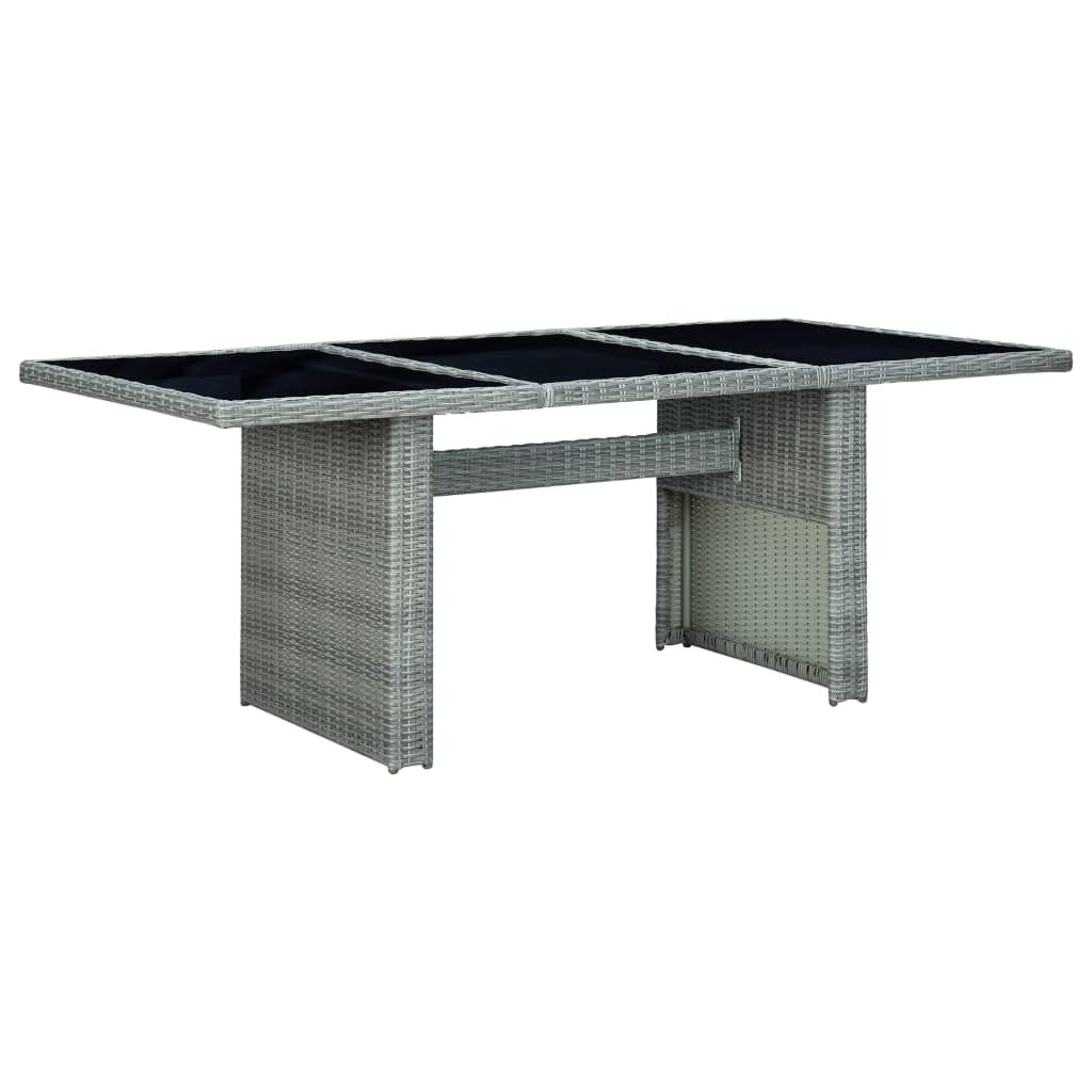 Table de jardin en polyrotin pour terrasse repas convivial autour du plateau rond