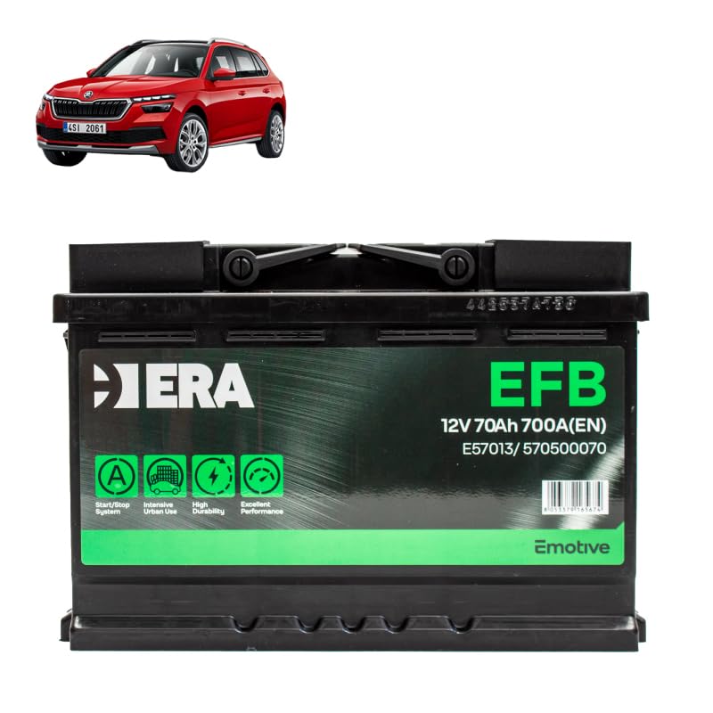 Batteria 70Ah EFB per Skoda Kamiq 1.0 TGI TSI benzina 1.6 TDI gasolio 2019+