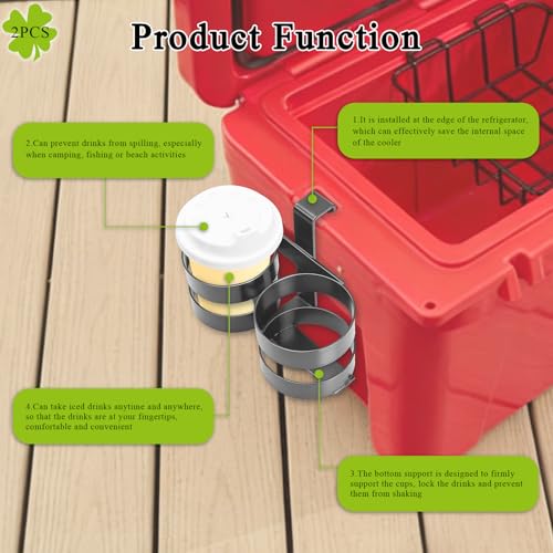 Cooler Beverage Holder fits YETI Tundra & RTIC Coolers, 3.4" D, w/Accessory by SHUJUKU - Used condition - Image 4