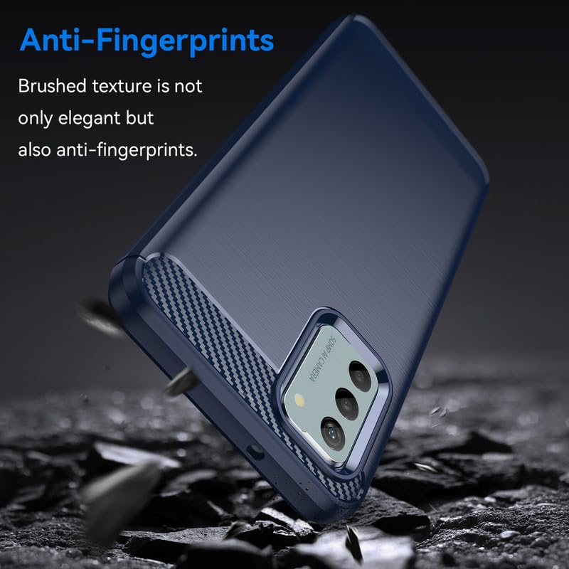 Image of Hybrid Carbon Fiber Back Case for Nokia G42 (Blue)