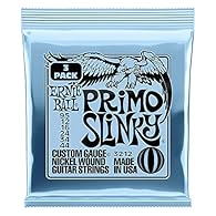 Includes 3 individually wrapped sets. Ernie Ball Slinkys are played by legends around the world including Slash, Jimmy Page, Metallica, Eric Clapton, and more. Premium materials and craftsmanship ensure reliable, long-lasting guitar strings, perfect ...
