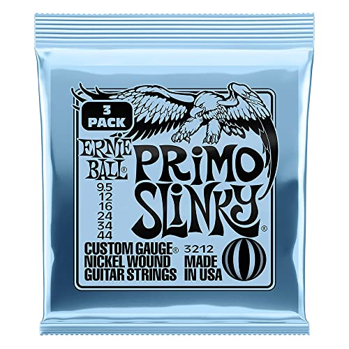 Image of Ernie Ball Primo Slinky Nickel Wound Electric Guitar Strings 3-pack, 9.5-44 Gauge (P03212)