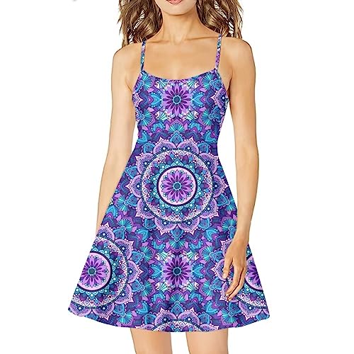 Robe d'été pour femme Coloranimal S à bretelles violette