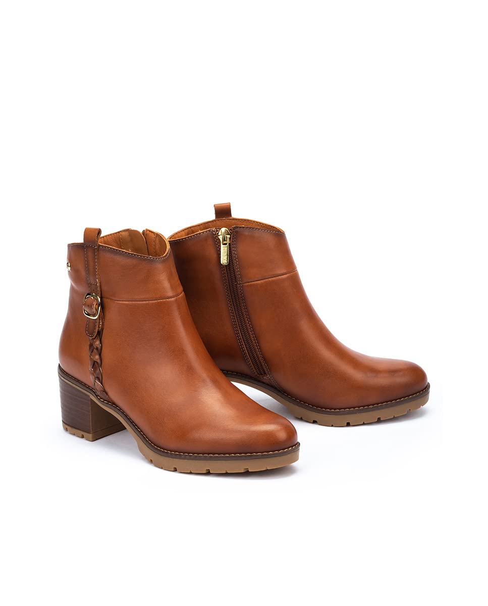 Pikolinos Stivaletti Llanes in Pelle Marrone -Altezza Tacco 6cm-