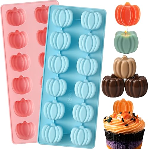 Pumpkin Chocolate Molds 2 PCS Halloween Thanksgiving Fall Silicone