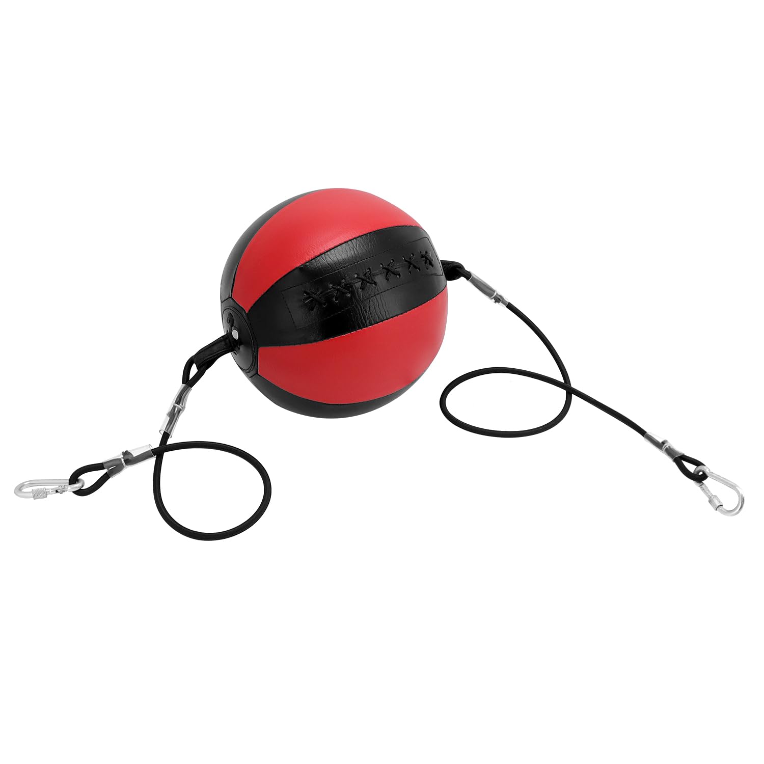 QWORK® Zestaw dwustronnej piłki bokserskiej MMA o średnicy 20 cm - 150 cm - 220 cm - zawiera pompkę i blokadę pierścieniową