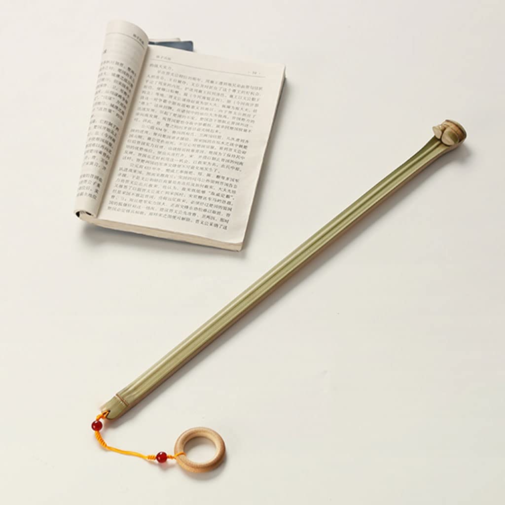 Rückenkratzer Kreativer Rückenkratzer In Hufeisenform, Einfach Zu Verstauendes Rückenmassagegerät Mit Aufhängeöse, Langlebiges Bambus-Anti-Juckreiz-Artefakt, Für Mann (Color : Green Color, S : 40cm