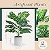 Der Rose 2 Pack Fake Plants Artificial Potted Faux Plants Indoor for Office Desk Home Farmhouse Decor