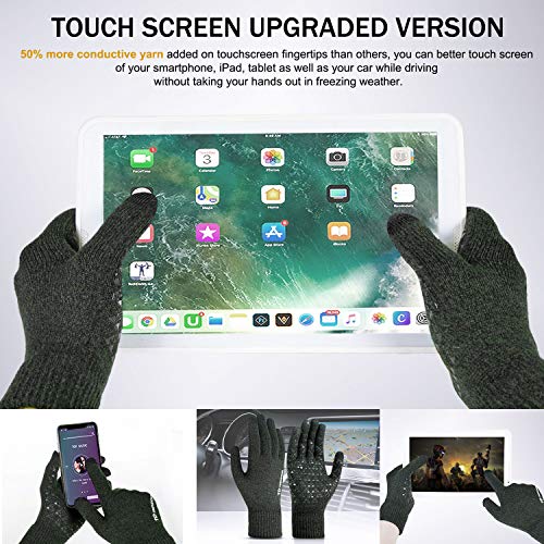 Image of TRENDOUX Winter Gloves for Men Women - Upgraded Touch Screen Cold Weather Thermal Warm Knit Glove for Running Driving Hiking