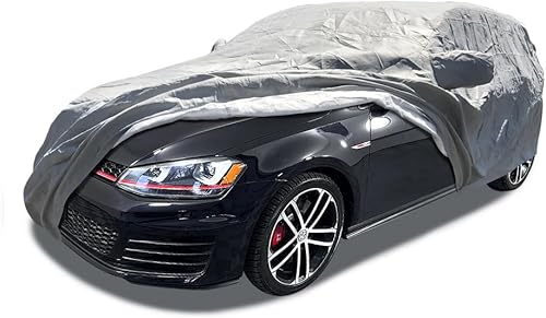 CarsCover Funda para Volkswagen Golf GTI 1991-2022, resistente a la intemperie, ultrashield VW Hatchback e-Golf R (gris)